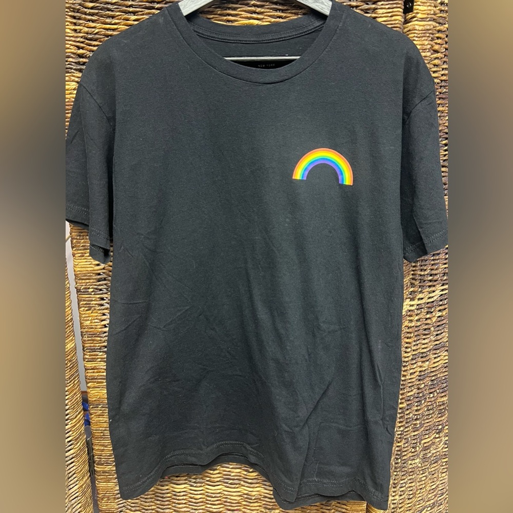 Kenneth Cole- Rainbow, Black Shirt- Size: Large,‎ Pre-Owned